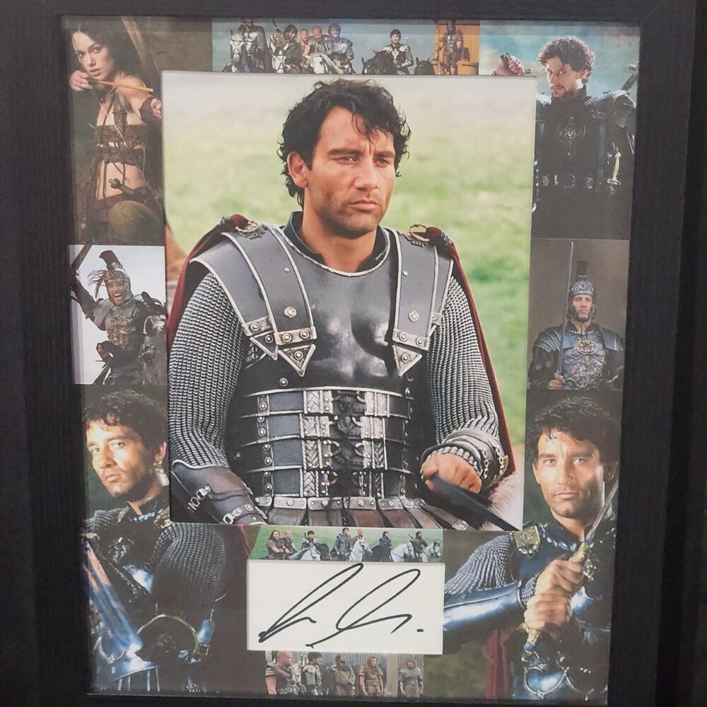 Clive Owen - King Arthur Custom Matted & Framed Signed/Autographed Photo